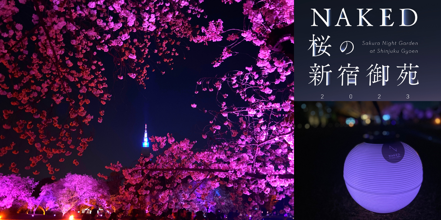 900本の夜桜が煌く🌸サステナブル＆クリーンなお花見体験「NAKED桜の