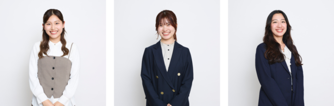 サニーサイドアップグループ 石津明莉（いしづあかり）、小西 瀬名（こにし せな）、関優菜（せき ゆうな）の写真
