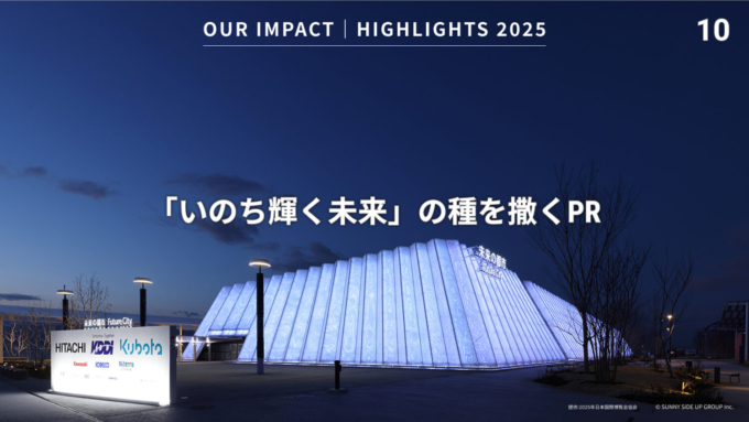 サニーサイドアップグループが複数のプロジェクトに関するPR・コミュニケーションを手がけた「2025 大阪・関西万博」