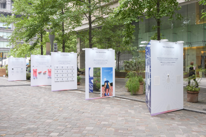 アシックスの体験型イベント「ASICS MOVE STREET」の「静」のエリアの様子