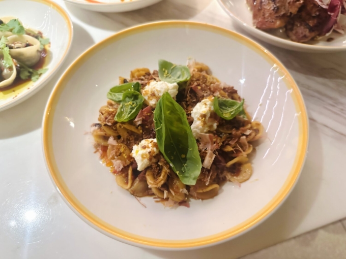 オレキエッテ-自家製XO醤、リコッタ、ケッパー、カラマタオリーブ